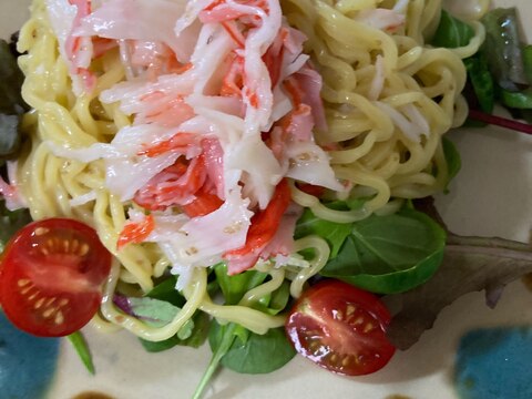 カニカマのラーメンサラダ